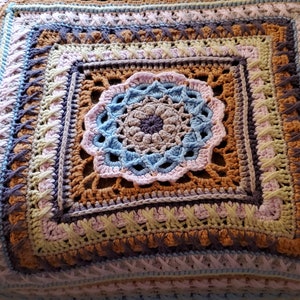 Mandala crochet throw