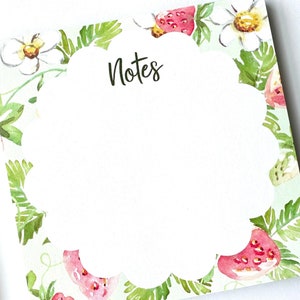 Strawberry Notepad, Strawberry Stationery Memo Pad, Strawberry Lover Gift, Fruit Notepad, Cute Strawberry Office Gift, Berry Desk Pad