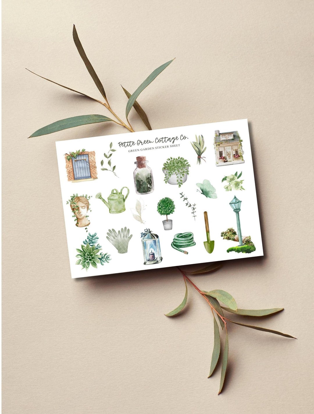 Watercolor Garden Planner Sticker Sheet: Cottagecore BUJO Stickers - Etsy