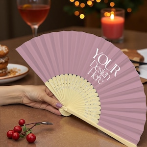 Personalized Sandalwood Folding Fan: Custom Wedding & Event Favors