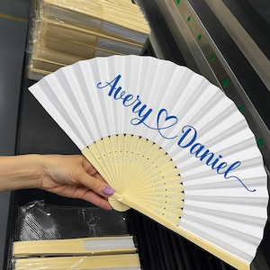 Personalized Sandalwood Fan: Custom Wedding & Party Favor