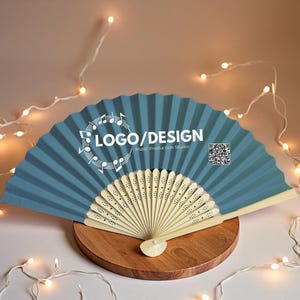 Personalized Sandalwood Folding Fan: Custom Event Favor