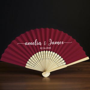 Personalized Sandalwood Hand Fan: Custom Wedding & Event Favor