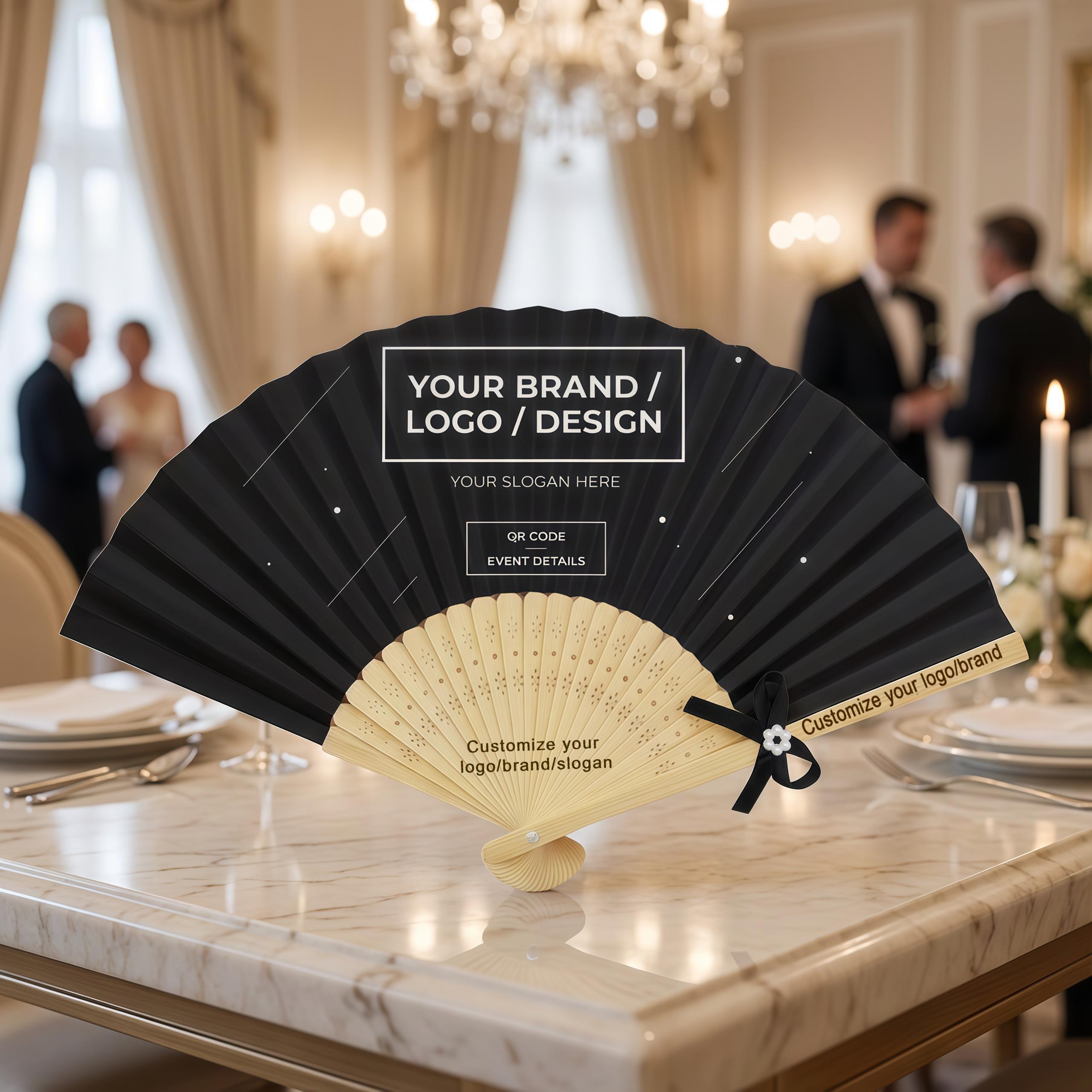 Personalized Company Logo Fan /premium Branded Folding Fans for Events ...