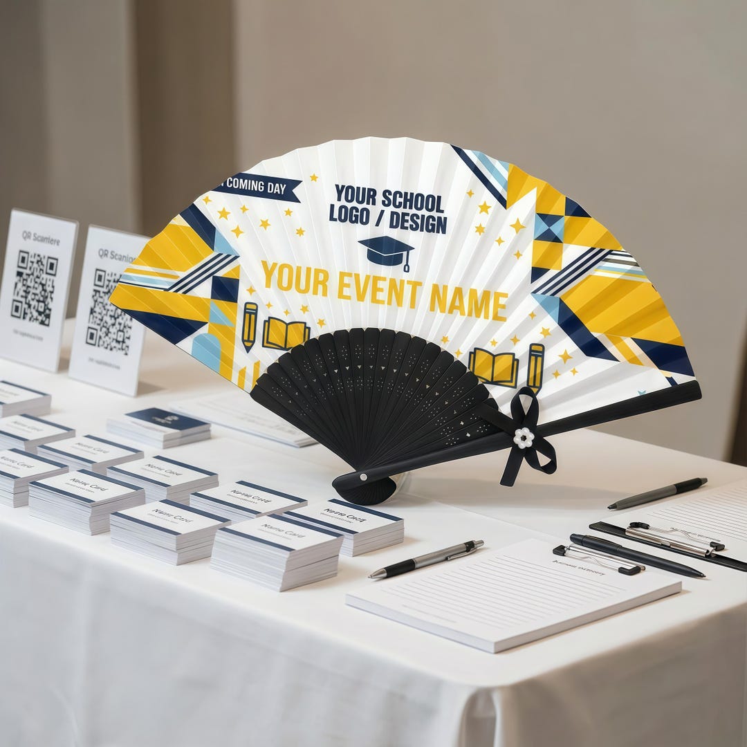 Graduation Fans Custom Personalized, School Event Hand Fans With Logo ...