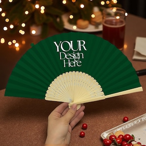 Personalized Sandalwood Folding Fan: Custom Wedding & Event Favors
