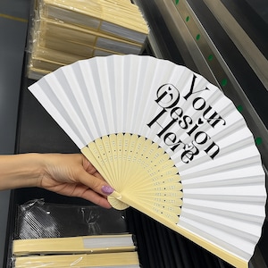 Personalized Sandalwood Folding Fan: Custom Wedding Favor