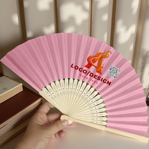 Personalized Sandalwood Folding Fan: Custom Wedding Favors