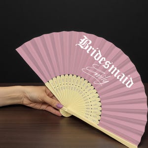Customized Folding Fans – Multiple Colors & Fonts – Perfect for Weddings, Bridesmaid Gifts, Birthday / Event Party Decorations