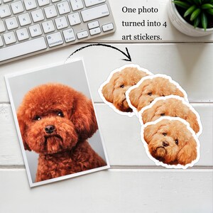 Personalized Dog Sticker - Custom Pet/Dog Face Stickers, Hand Drawn, Perfect for Dog Lovers & Pet Owners, Best gift for Birthday/Anniversary