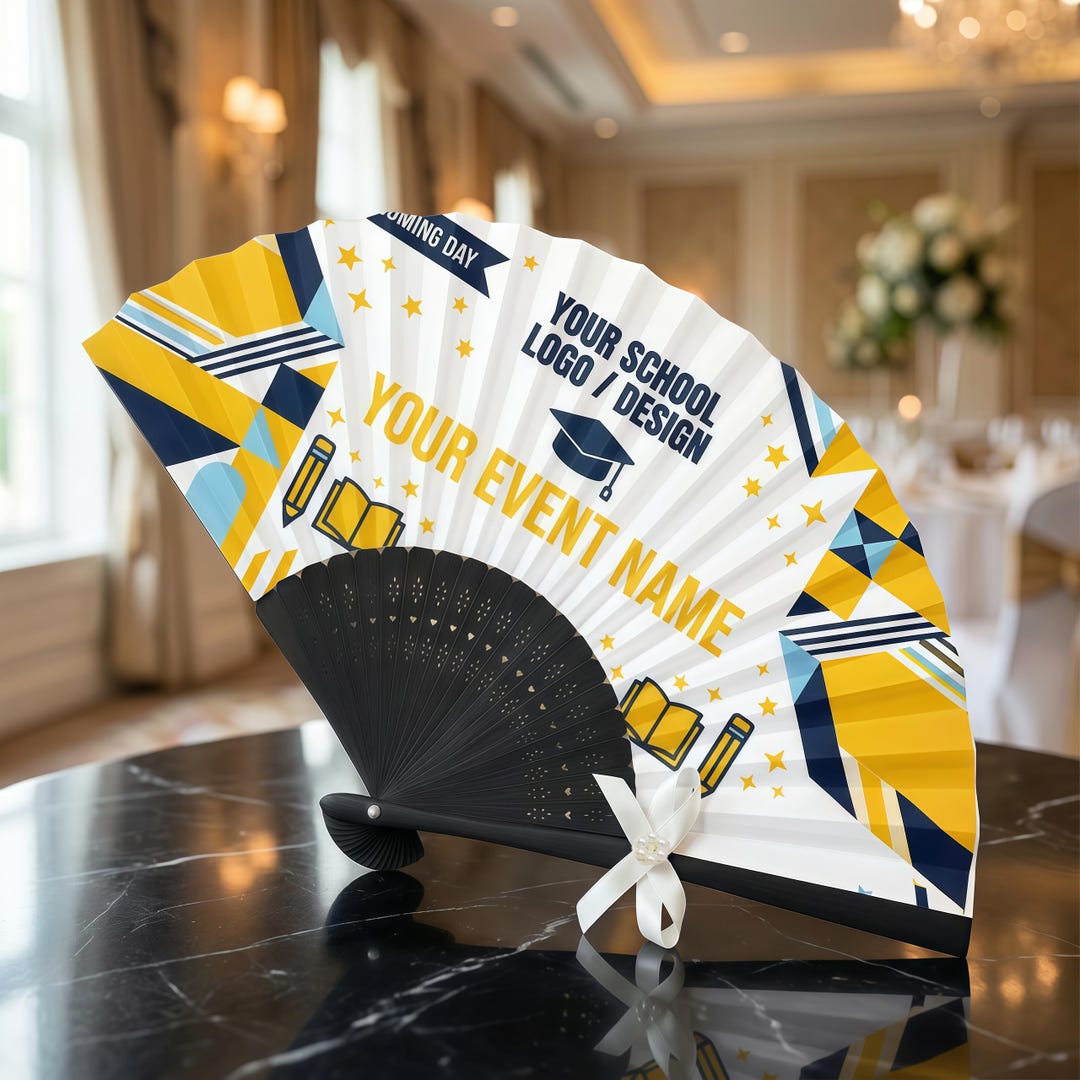 Custom Graduation Fans With Logo, Personalized School Hand Fans for ...