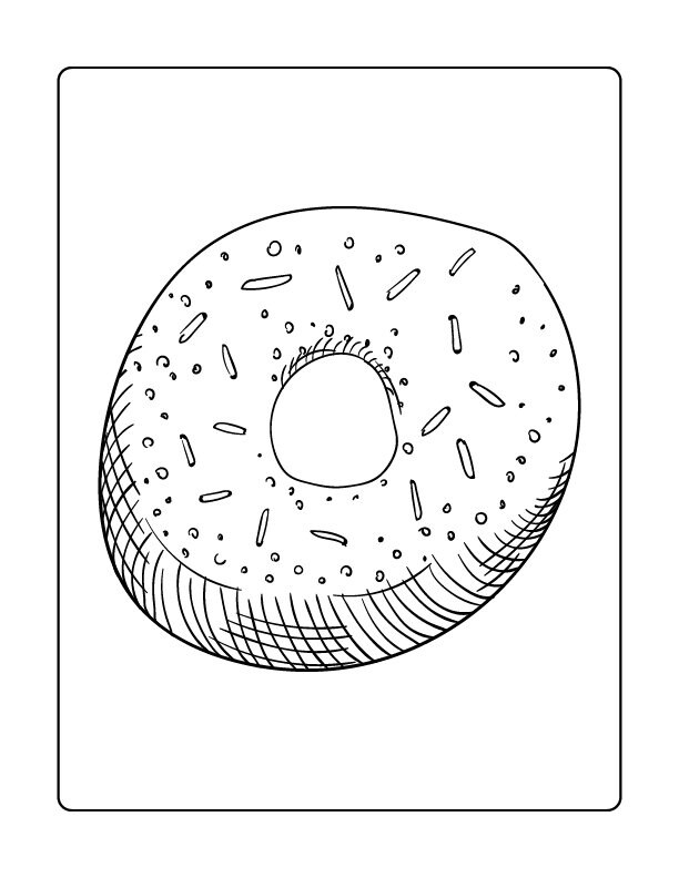 40 Donut Colouring Pages! - Etsy