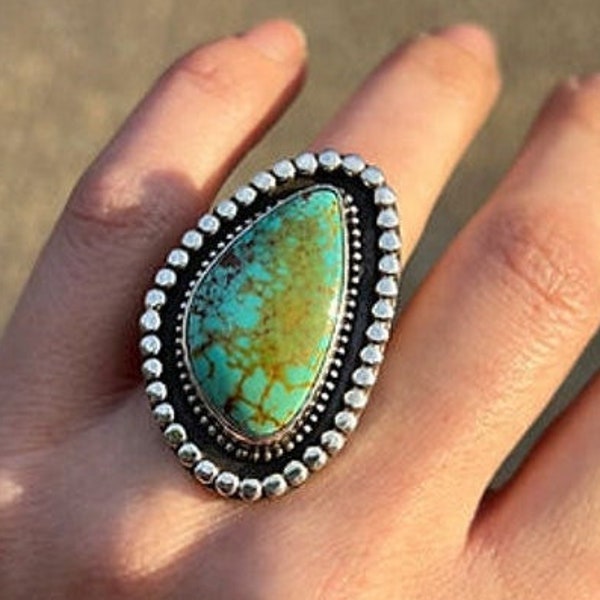 Green Turquoise Ring - Etsy