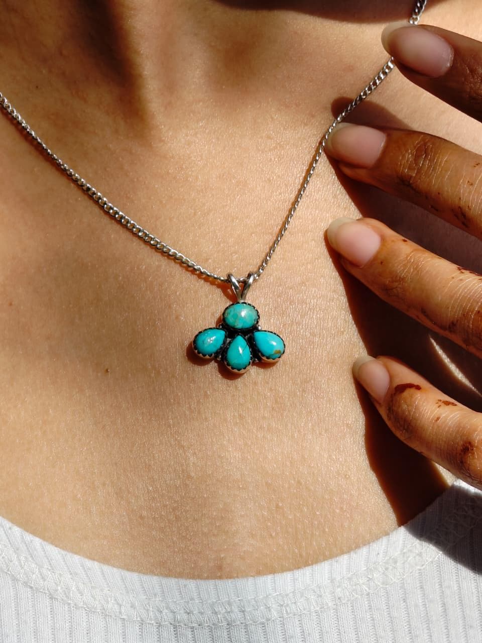 Silver 925 Turquoise Necklace Genuine - Etsy