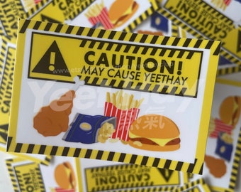 CAUTION! May Cause YeetHay 熱氣 Sticker | Laptop Water Bottle Phone Cute Durable Waterproof Cantonese Sticker | YeetHayClub