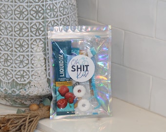 Oh Sh*t Kit – Kit per il recupero dai postumi della sbornia per addii al nubilato, viaggi tra ragazze, weekend di festa / Opzioni per donne e gender-neutral