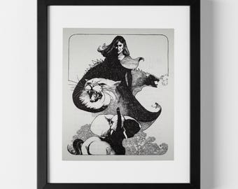 The Witch – Vintage Hitchcock Illustration (1976)