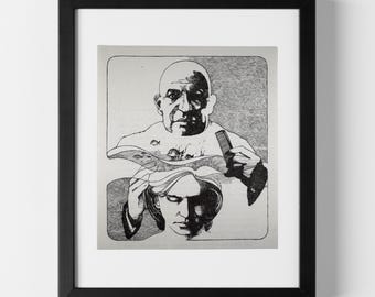 The Barber – Vintage Hitchcock Illustration (1976)
