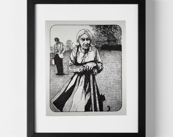 The Crone – Vintage Hitchcock Illustration (1976)