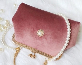 LUXURY EVENING HANDBAG | Luxury crossbody | Velvet shoulder bag | Whine Velvet bag | Red unique bag | Velvet purse | Luxury classy bag