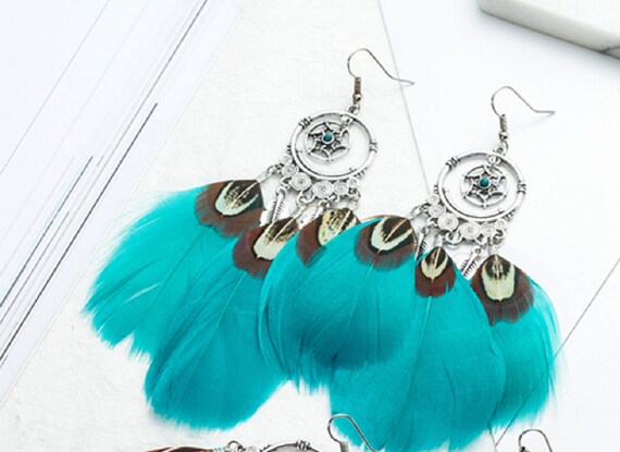 Green ethnic earrings sale