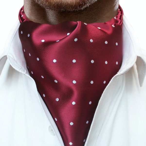LUXURY MEN TIE Men Cravat | Cravat | Silk Ascot | Cravat silk | Ascot | Gifts For Him | Cotton Cravat | Neck tie | Red Cravat | Gold Tie