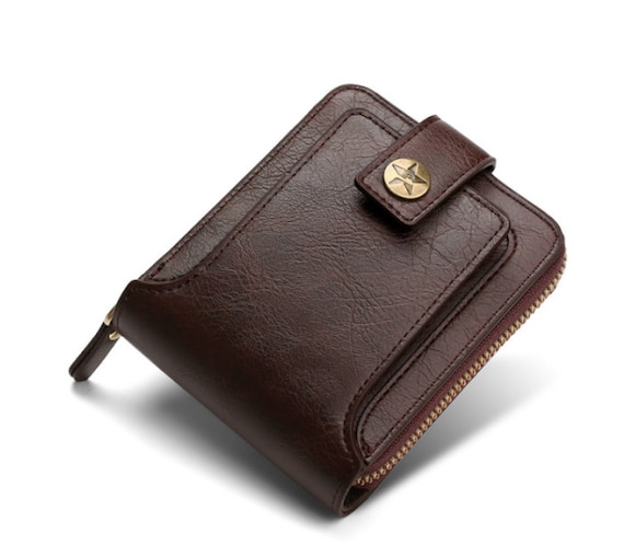 Mens Genuine Leather Wallet Coin Pocket Bifold Purse Vintage Style Mj3222 for  sale online | eBay