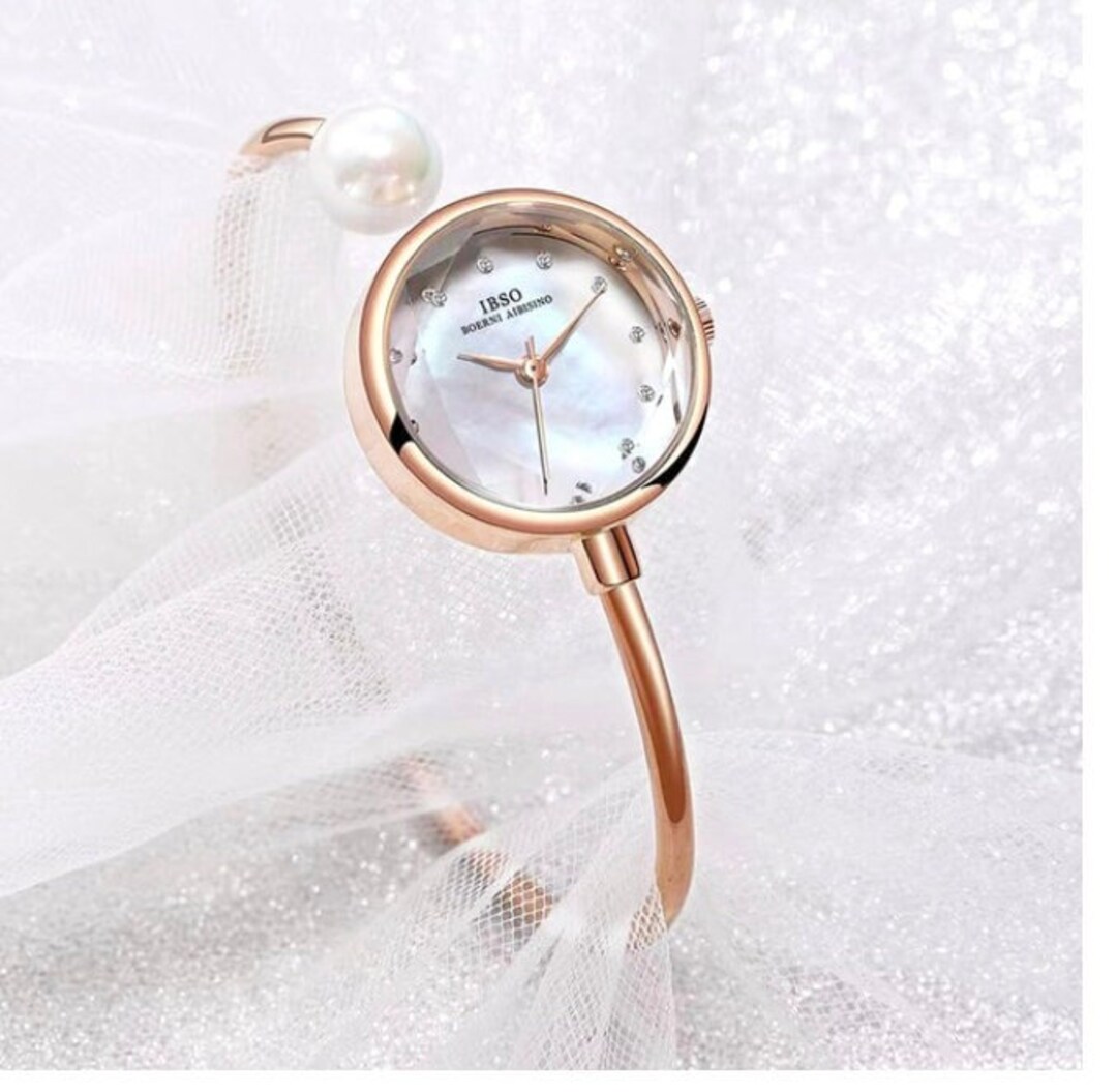 LUXURY BRACELET WATCH Adjustable Quartz Pearl Wrist Watch Etsy