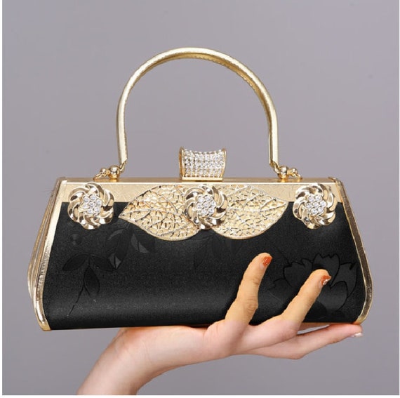 Buy Peora Clutch Womens Purse Bridal Bag for Casual Detachable Strap  Evening Sling Bag - Gold-C53G Online