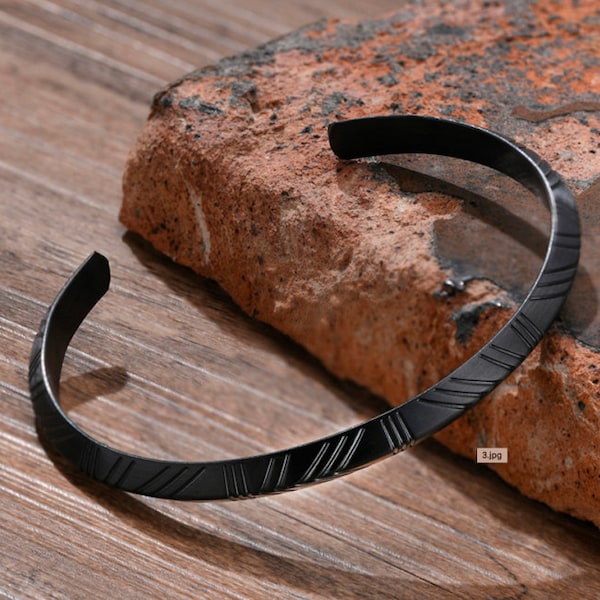 NORDIC VIKING ENEMALMen Bracelet | Viking Armring | Viking Bracelet | Men Silver Bracelet | Viking Torc Bracelet | Ragnar Bracelet