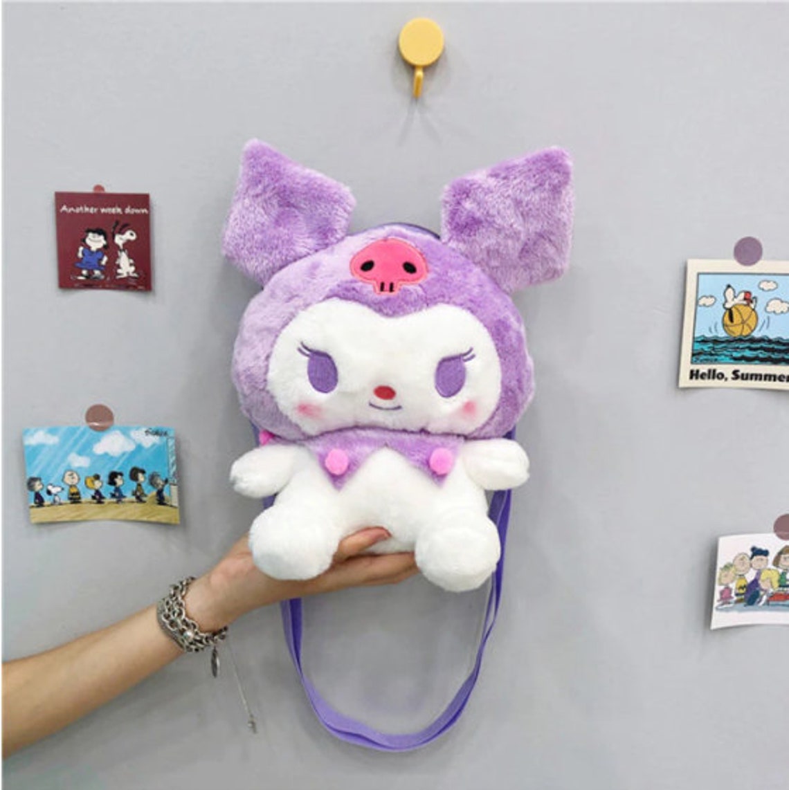 Kuromi Plush Backpack sanrio | Etsy
