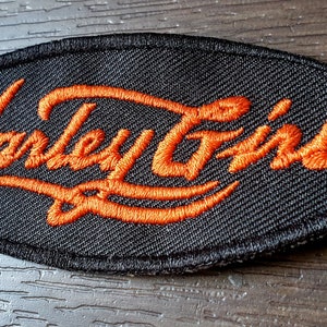 Harley Davidson Girl Biker Patch zum Aufnähen / sew on / Aufbügeln / iron on
