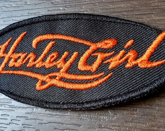 Parche Harley Davidson Girl Biker para coser / coser / planchar