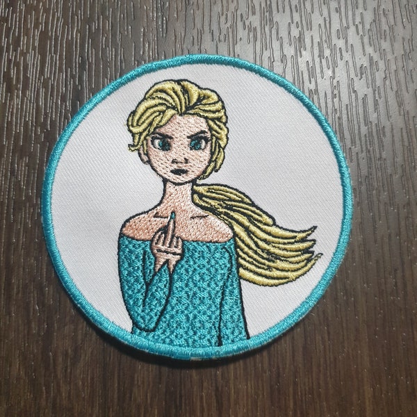 Frozen Elsa Fuck off patch / patch or iron-on patch / sew on or iron on