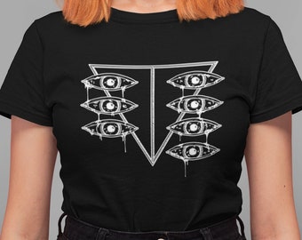 Evangelion Anime Shirt SEELE Logo Nerv Dripping Eyes