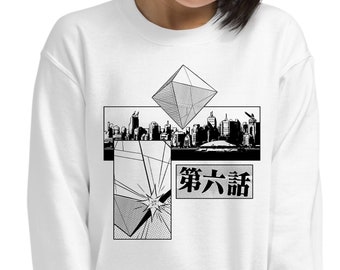 Evangelion Anime Sweatshirt Ramiel Angel Attack