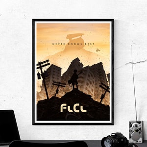 FLCL Fooly Cooly Anime Poster