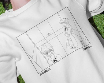 Evangelion Elevator Scene Anime Sweatshirt Asuka and Rei Unisex