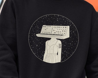 Synthesizer Head Moog Sweatshirt Keyboard