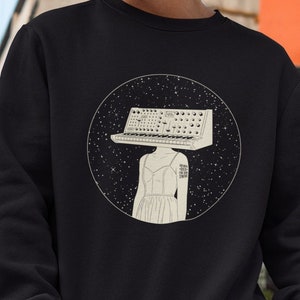 Synthesizer Head Moog Sweatshirt Keyboard