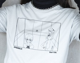 Evangelion Elevator Scene Anime Shirt Asuka and Rei Unisex