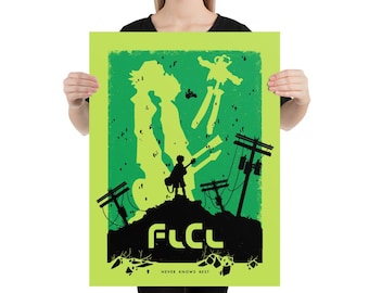 FLCL フリクリ アニメポスター | 手描きグラフィックプリント ホーム