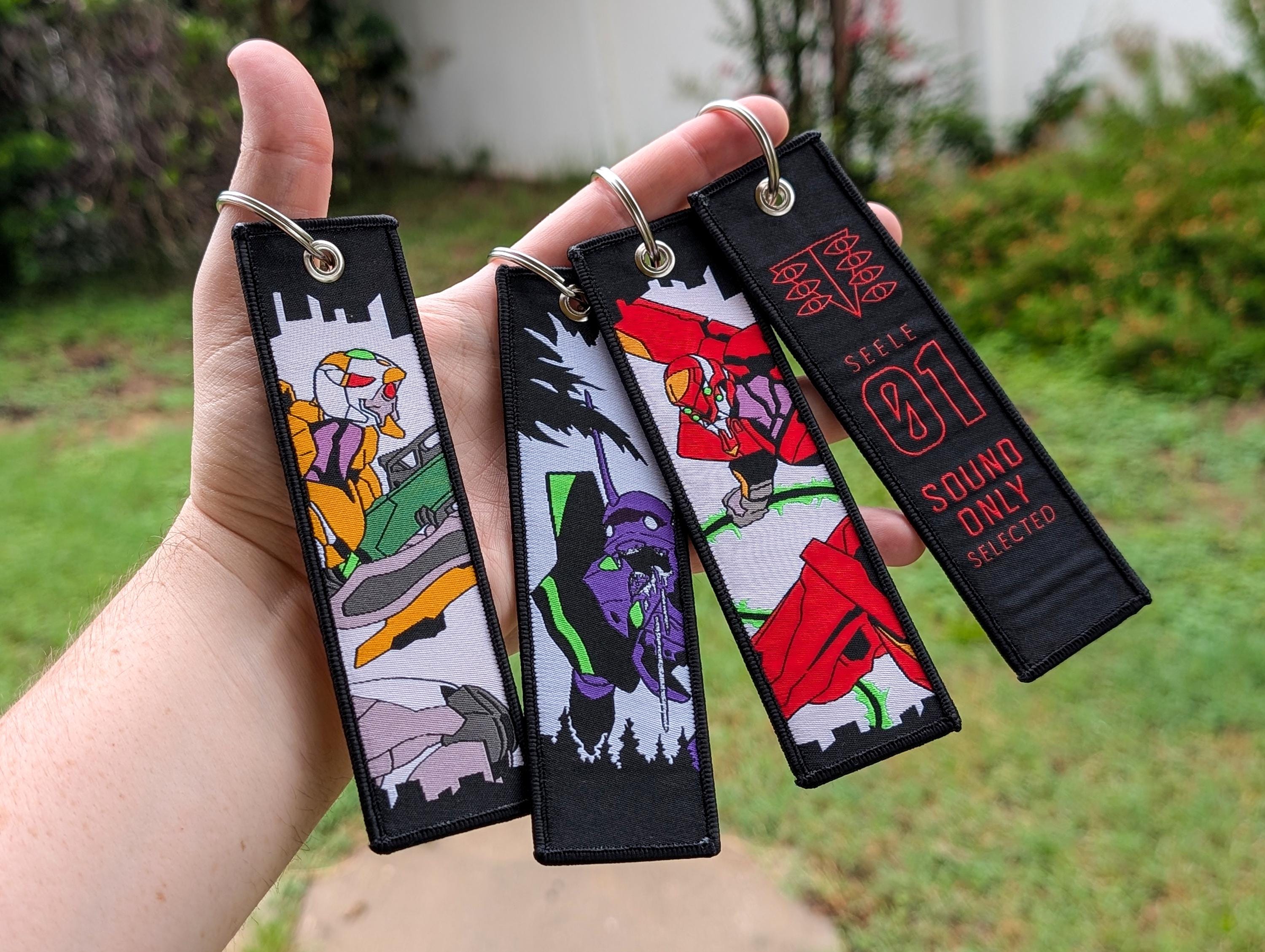 Evangelion Jet Tag Double-sided Anime Embroidered Woven Manga