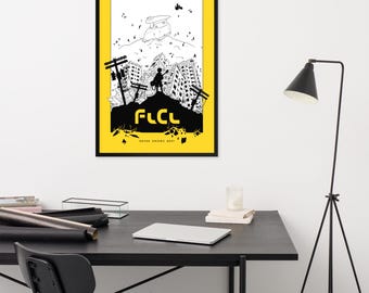 FLCL フリクリ アニメポスター | 手描きグラフィックプリント ホーム