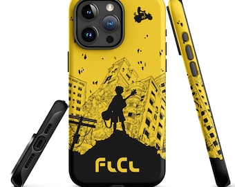 FLCL Anime Tough Case for iPhone® and Samsung Galaxy Fooly Cooly Furi Kuri Yellow Vespa