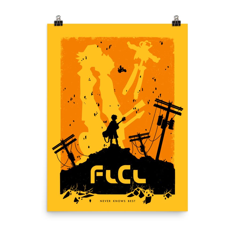 FLCL Fooly Cooly Anime Poster | Hand-drawn Graphic Print Home