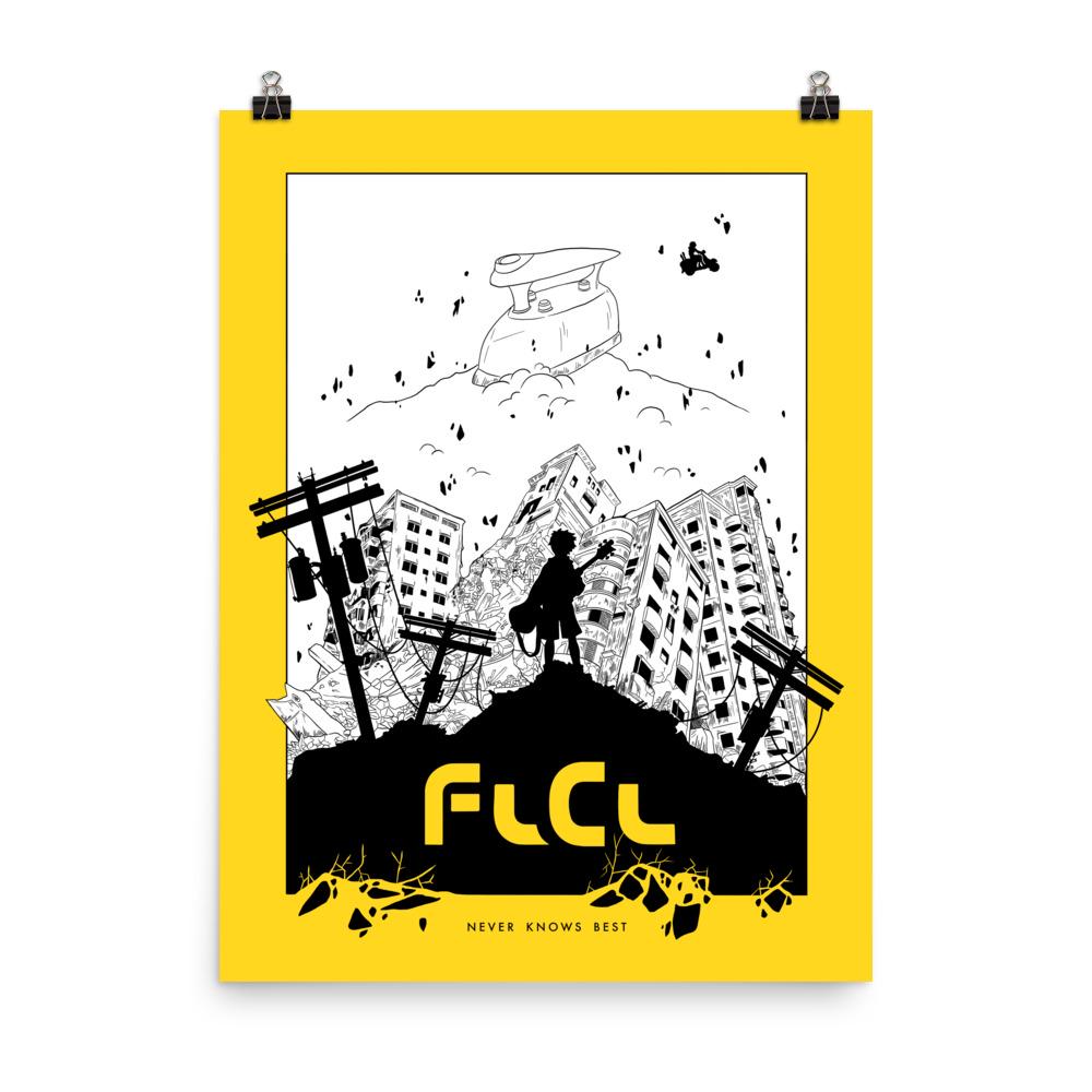 FLCL フリクリ アニメポスター | 手描きグラフィックプリント ホーム
