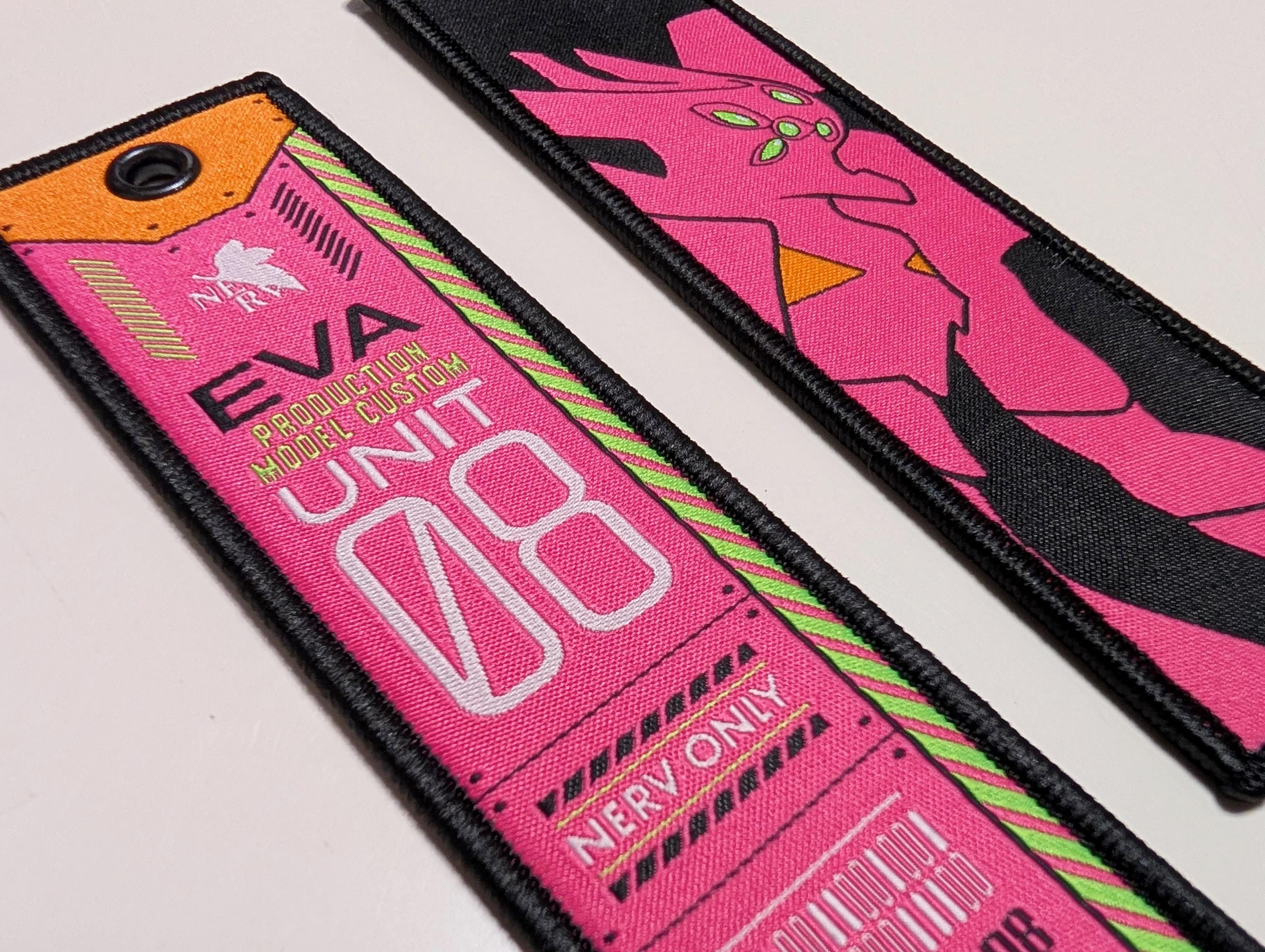 Evangelion Jet Tag Double-sided Anime Embroidered Woven Manga