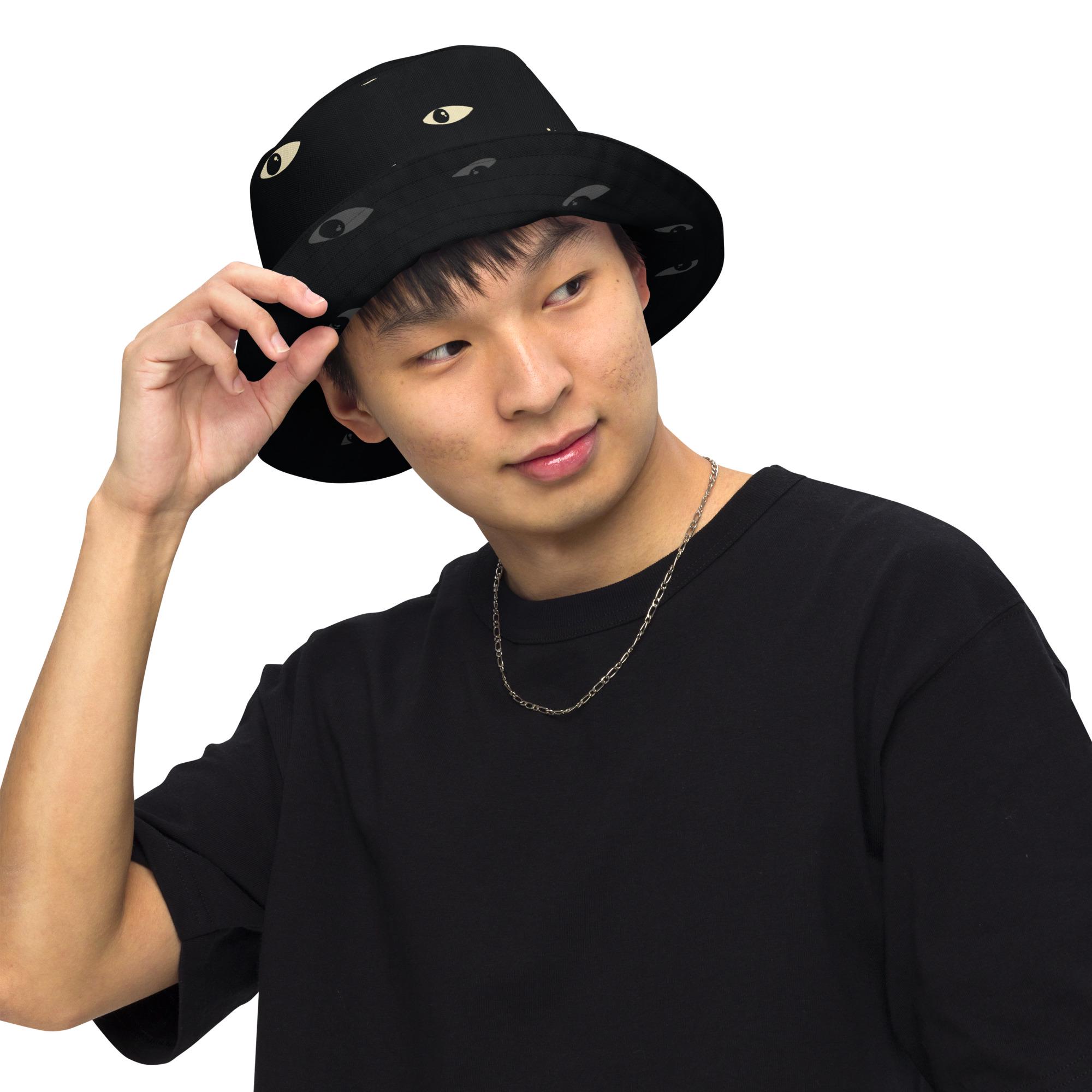 Evil Bucket Eyes in the Void Reversible Bucket Hat | Retro Horror Sci-fi, Goth ...