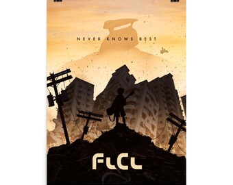 FLCL フリクリ アニメポスター | 手描きグラフィックプリント ホーム